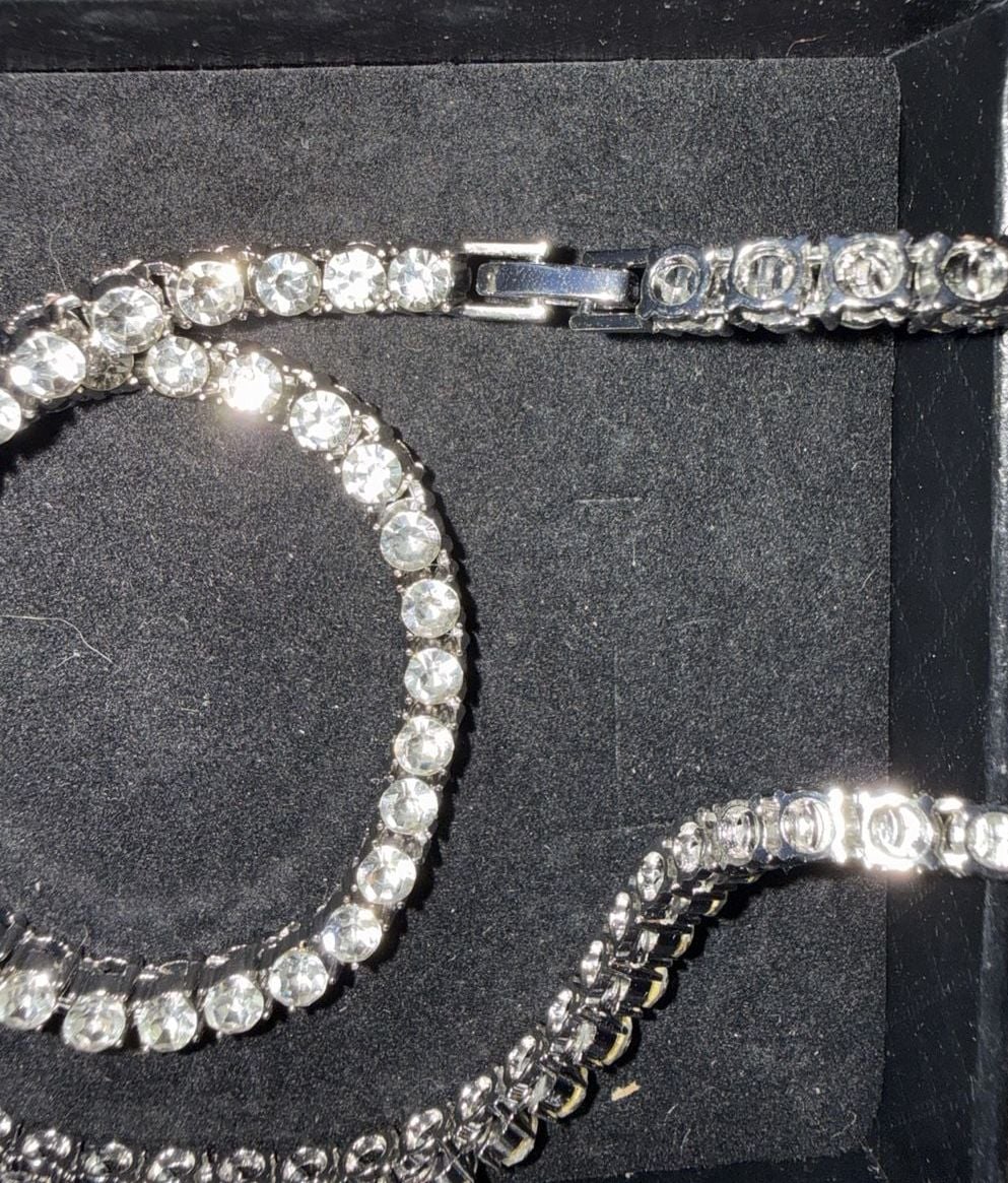 White Cubic Zirconia Platinum Plated Necklace 70.00ctw - BFJ313 2
