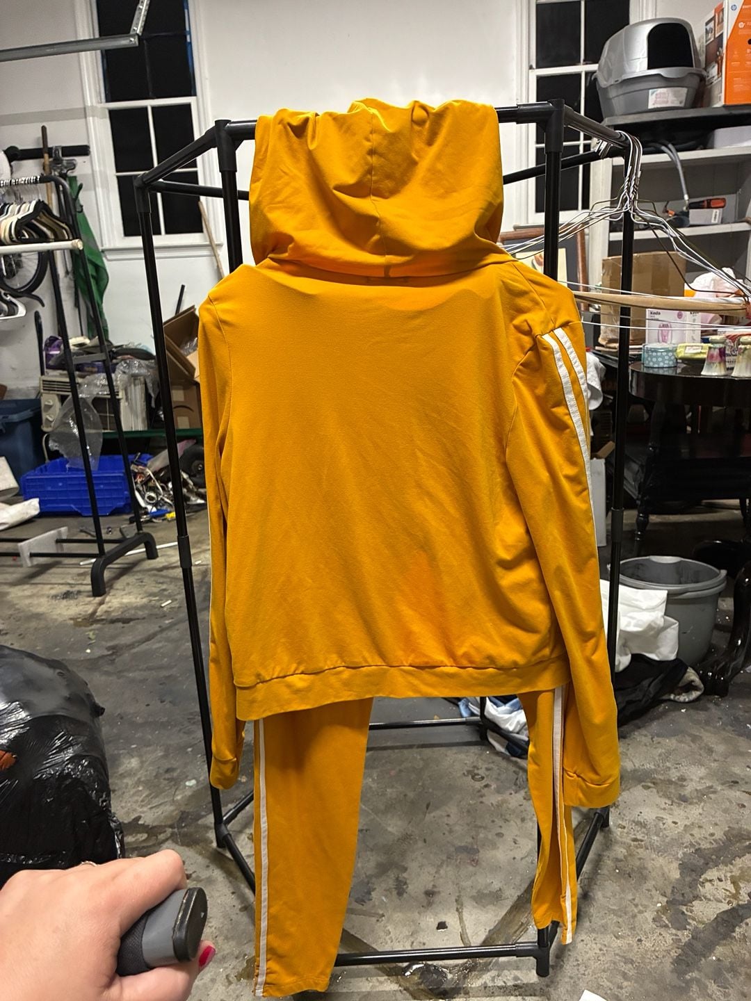 Feathers Tracksuit Size L Yellow 2-Piece Hoodie Set 4