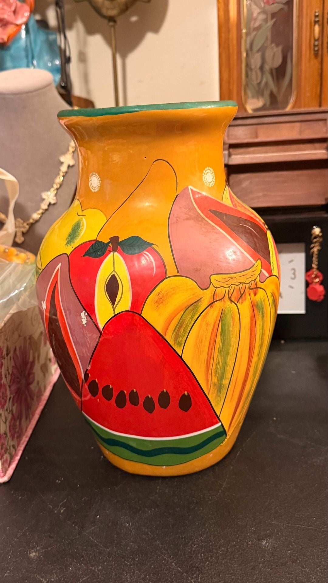 Handmade Hand-Painted Fruit Vase 1