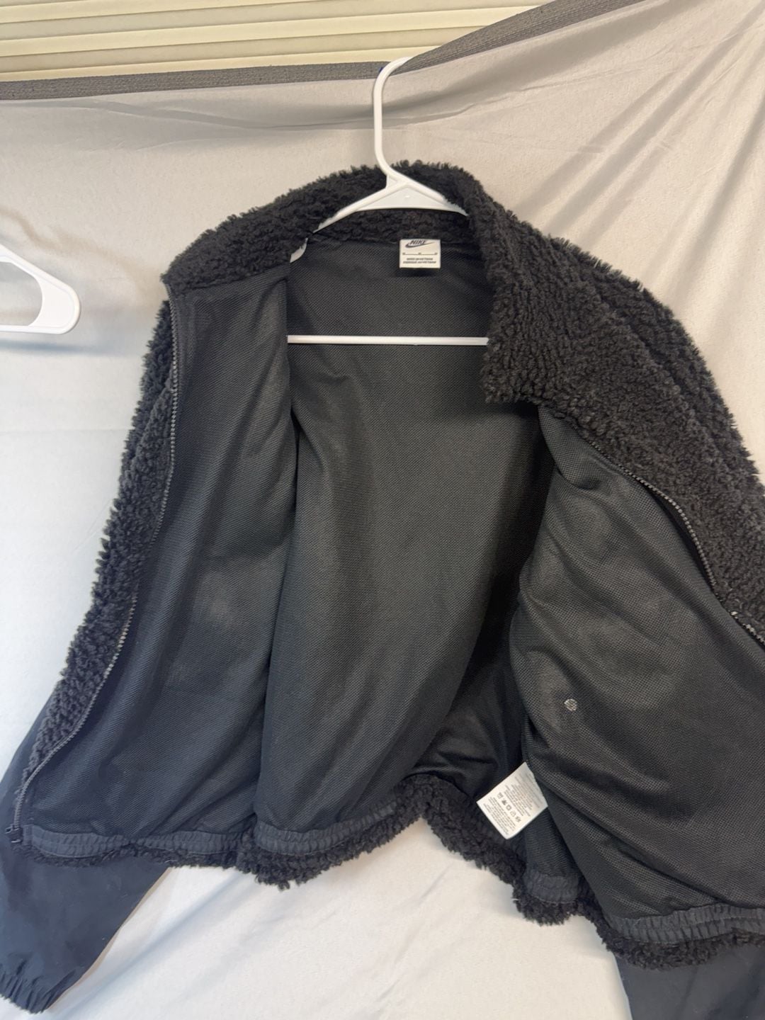 Nike Sherpa Fleece Full Zip Jacket Size M Black 3