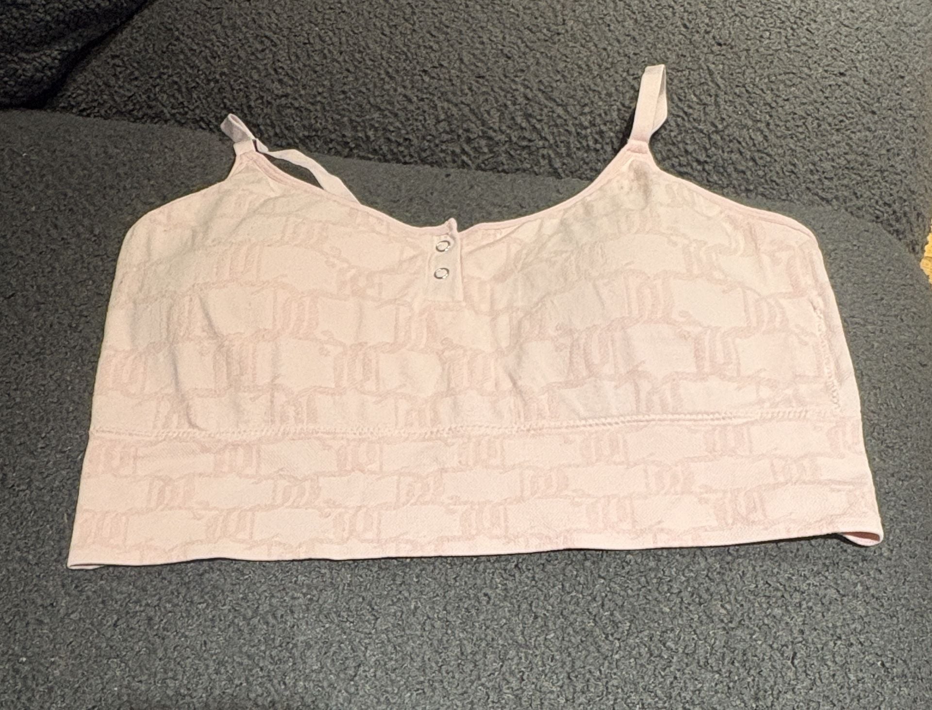 Juicy Couture Seamless Bralette Size 3X Pink Monogram Logo Tank Top 2