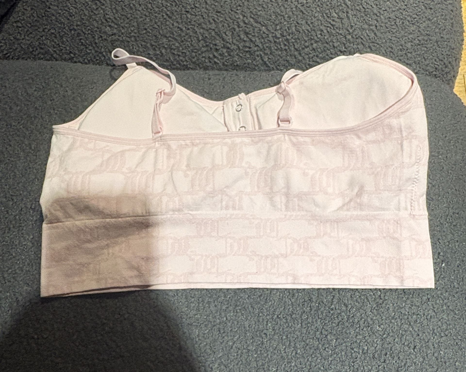 Juicy Couture Seamless Bralette Size 3X Pink Monogram Logo Tank Top 3