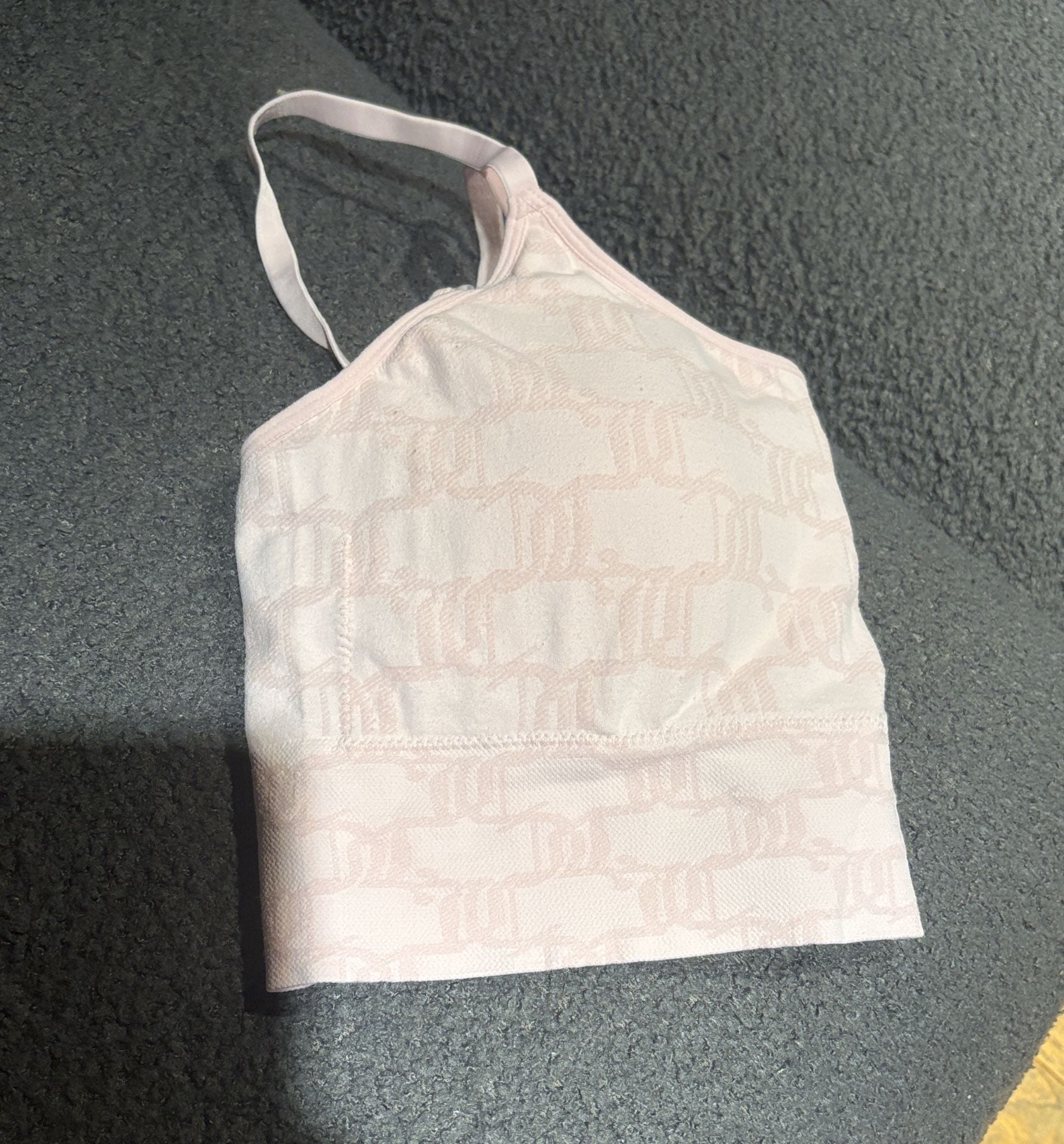 Juicy Couture Seamless Bralette Size 3X Pink Monogram Logo Tank Top 5
