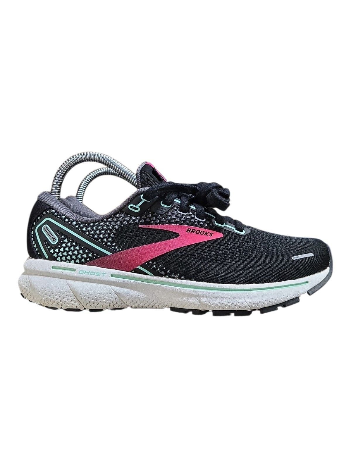 Brooks Ghost 14 Black Pink Mint Running Shoes Size 7 M 4