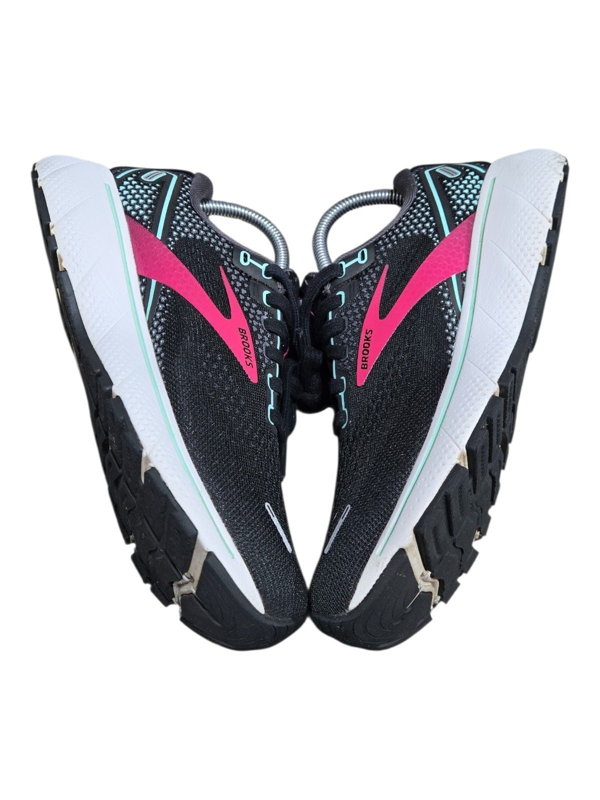 Brooks Ghost 14 Black Pink Mint Running Shoes Size 7 M 7