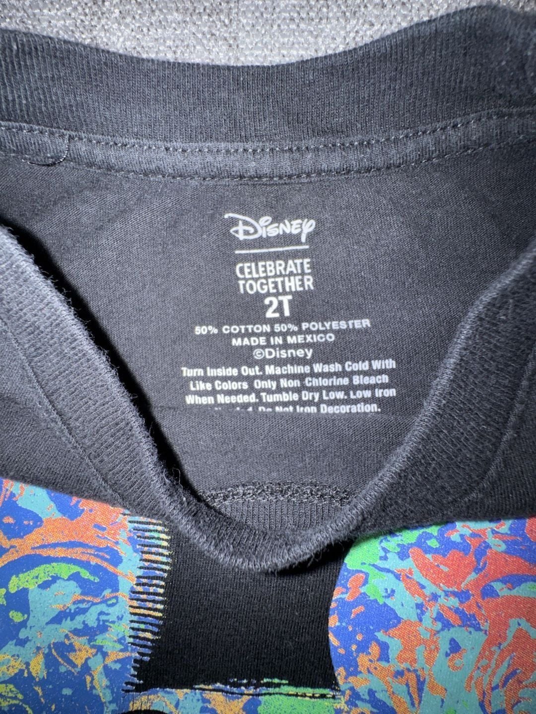 Disney Mickey Mouse Graphic T-Shirt Size 2T Black Tie-Dye 2