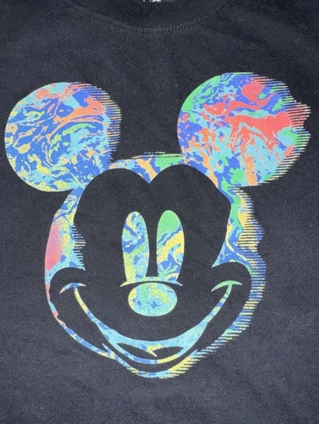 Disney Mickey Mouse Graphic T-Shirt Size 2T Black Tie-Dye 3