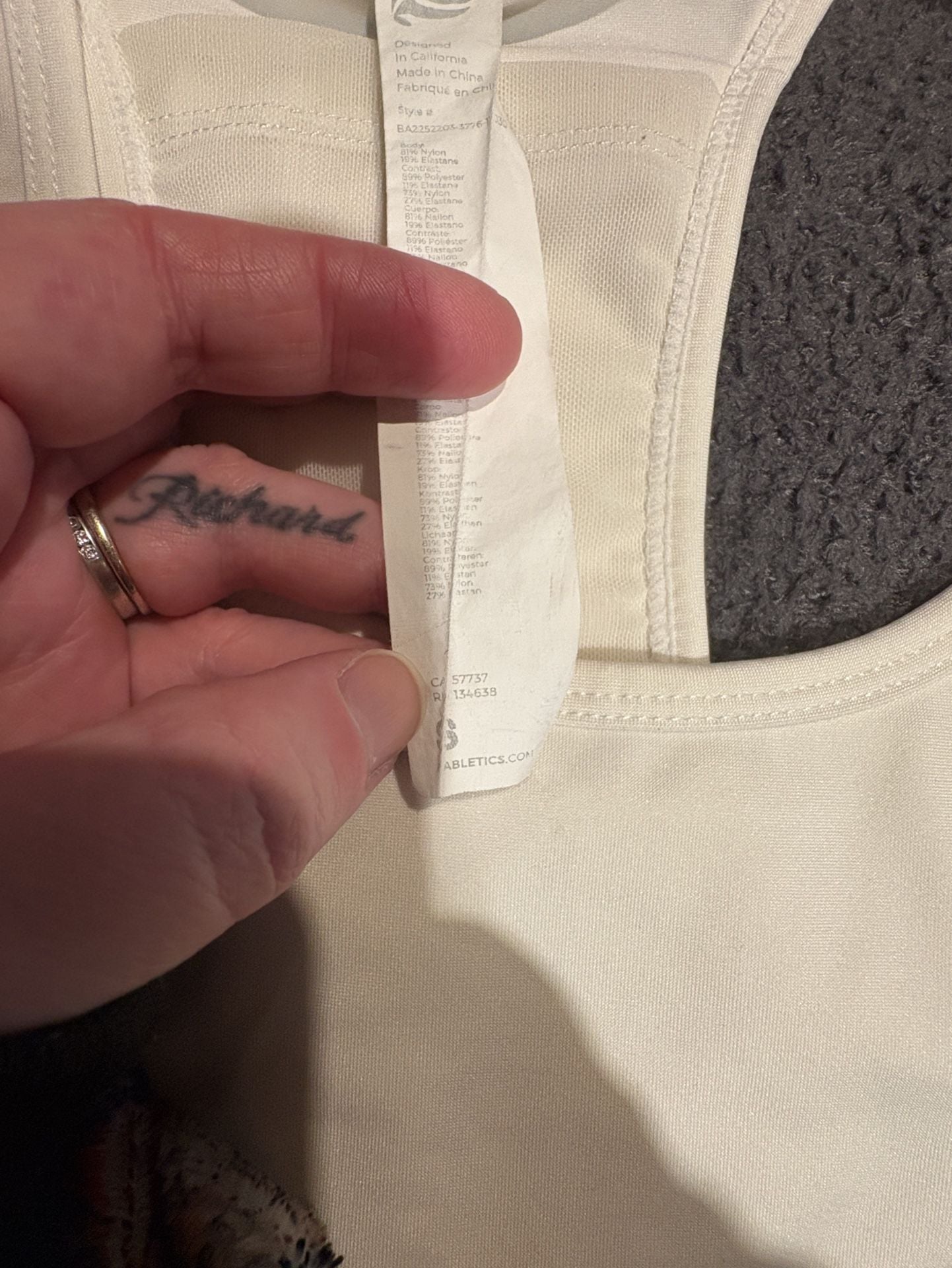 Fabletics Sports Bra Size S White Athletic Racerback 4