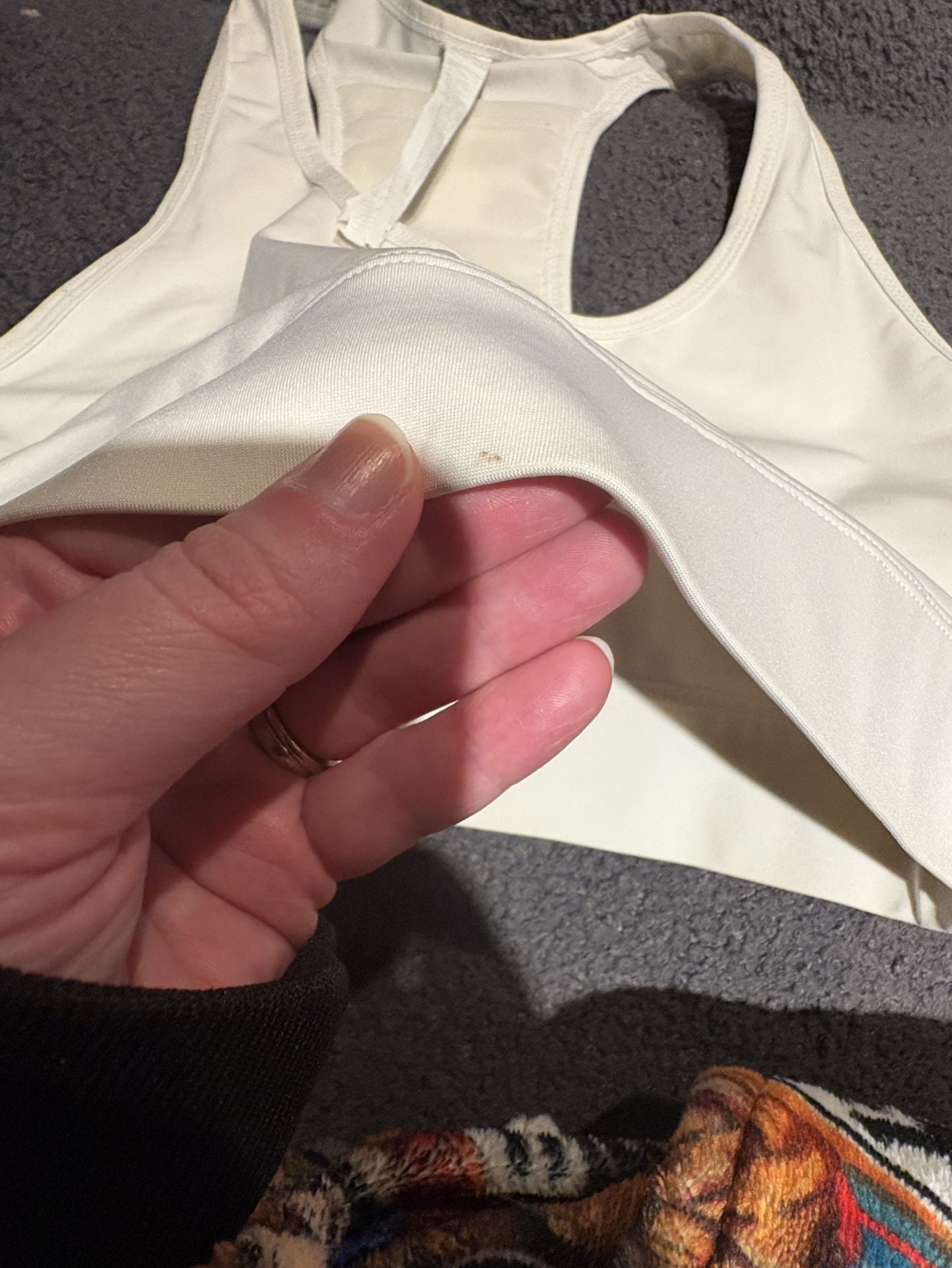 Fabletics Sports Bra Size S White Athletic Racerback 5
