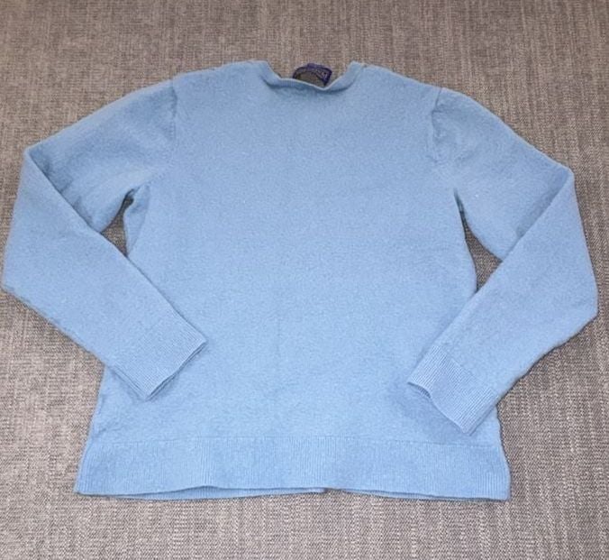 Pendleton Argyle Merino Wool Sweater Size S Light Blue Crewneck 4