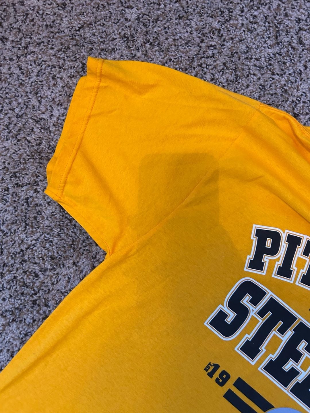 NFL Team Apparel Pittsburgh Steelers T-Shirt XL Yellow Cotton NFL Football 6