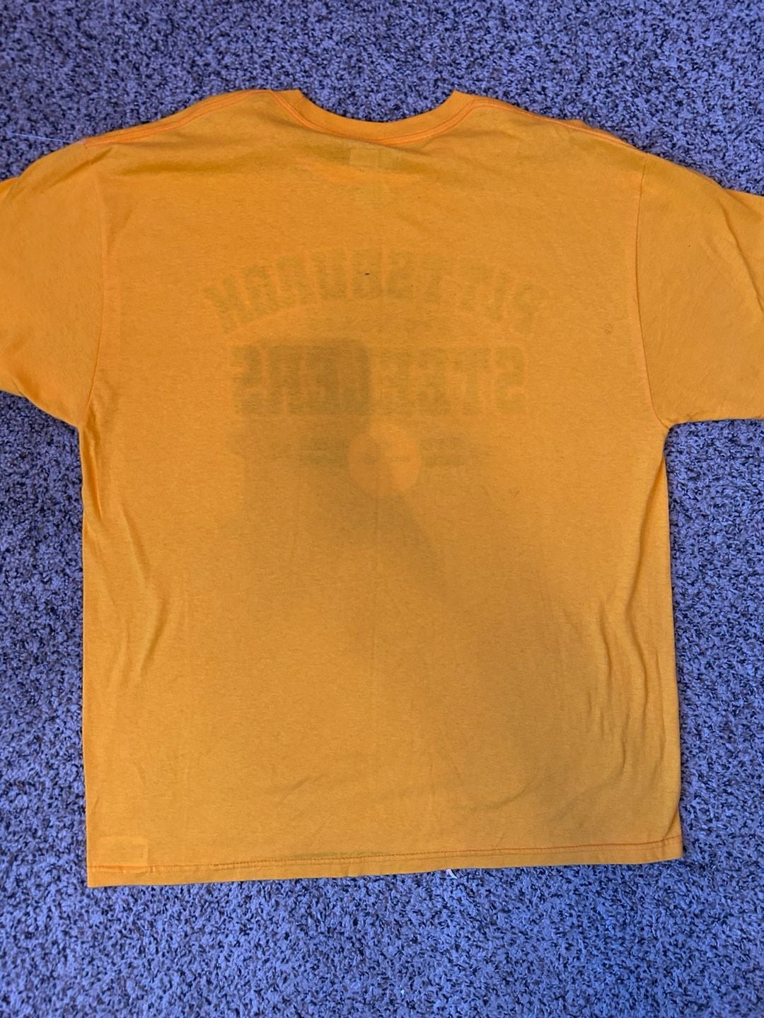 NFL Team Apparel Pittsburgh Steelers T-Shirt XL Yellow Cotton NFL Football 7
