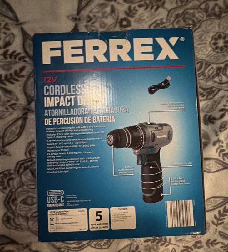 Ferrex 12V Cordless Impact Drill 3