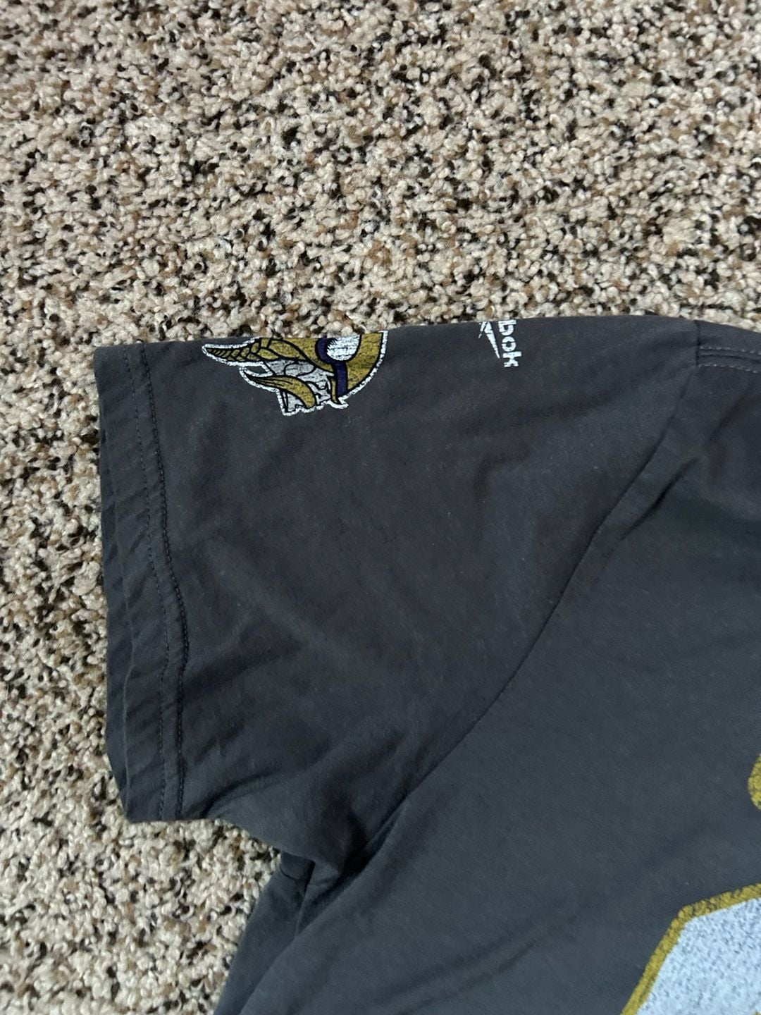 Reebok Minnesota Vikings Adrian Peterson 28 T-Shirt Size M Gray Cotton 5