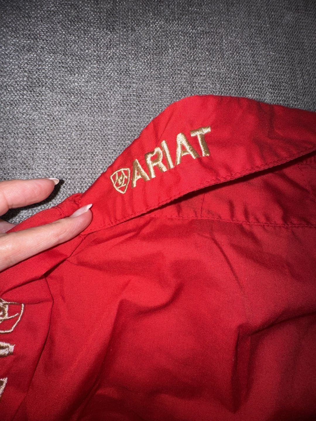 Ariat Work FR Shirt Size 6 Red Long Sleeve Flame Resistant Western 8