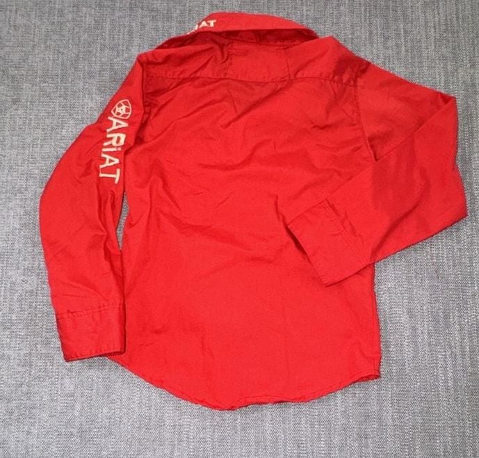 Ariat Work FR Shirt Size 6 Red Long Sleeve Flame Resistant Western 7