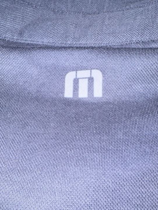 TravisMathew Polo Shirt Size L Gray Colorblock Lehr Embroidered Logo 6