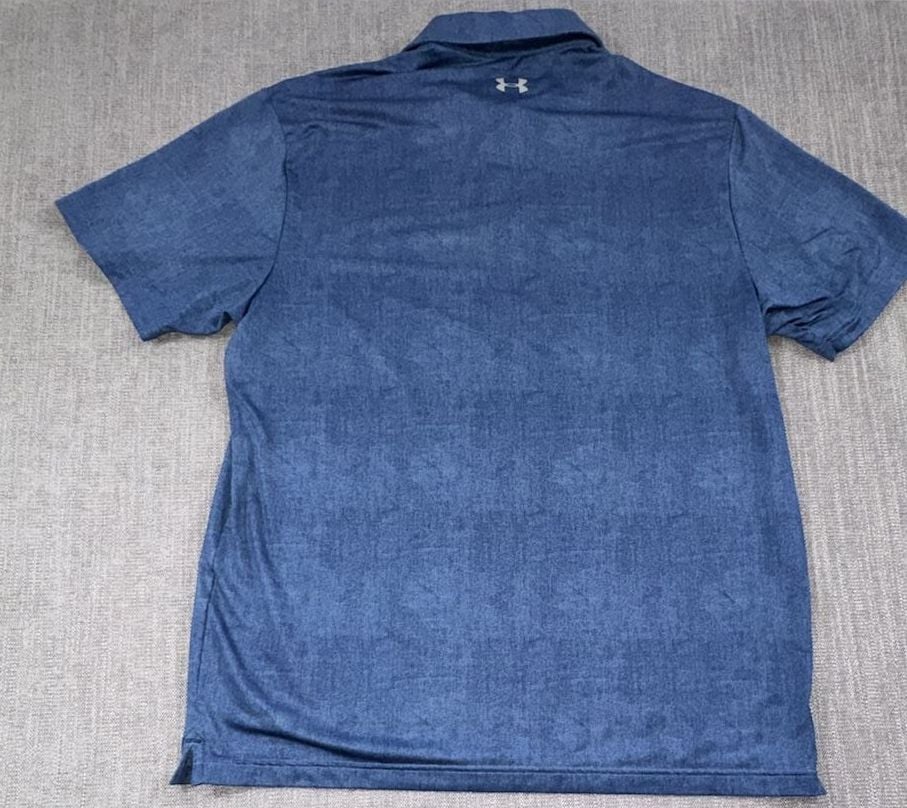 Under Armour HeatGear Polo Shirt Size XL Blue Orange Athletic 5