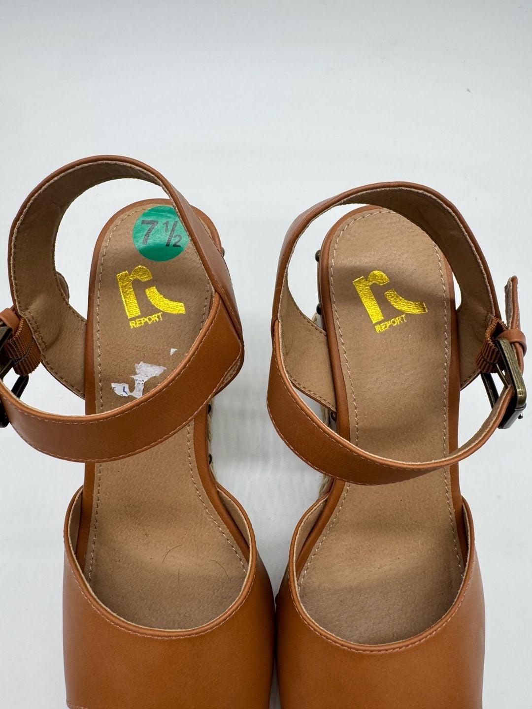 - Report Wedge Sandals Size 7.5 Brown Ankle Strap Platform - Never worn 4