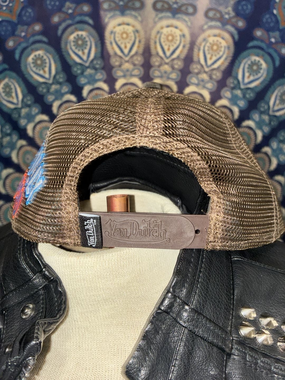 Von Dutch Velvet Hollywood Trucker Hat Brown One Size 4