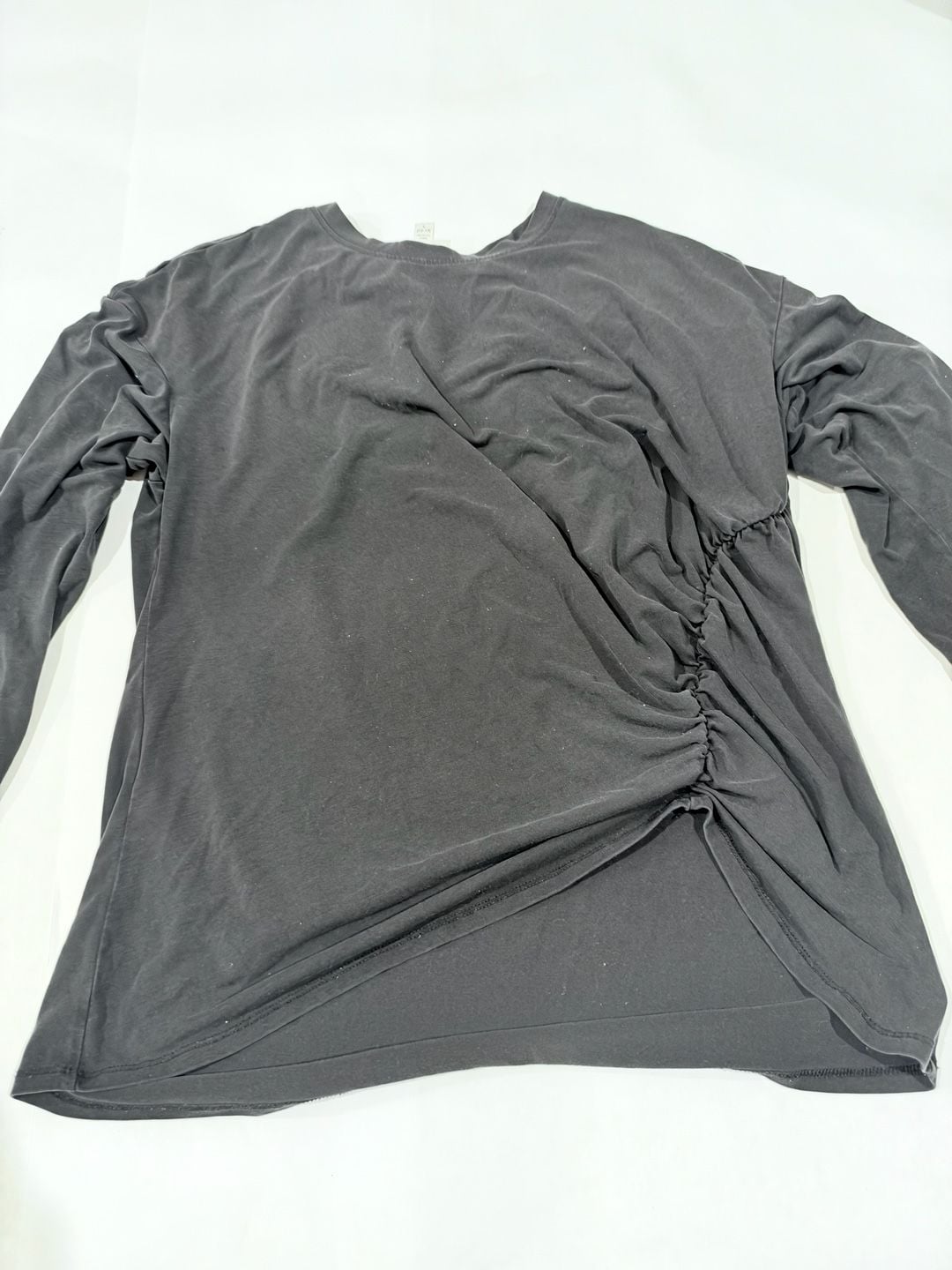 Time And Tru Ruched Side Top Size L (12-14) Black 2
