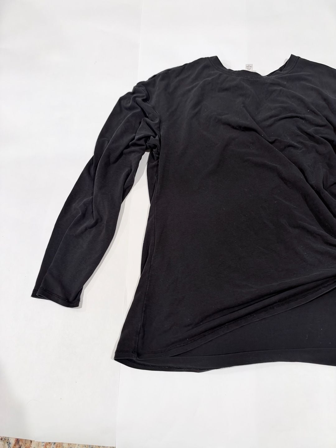 Time And Tru Ruched Side Top Size L (12-14) Black 3