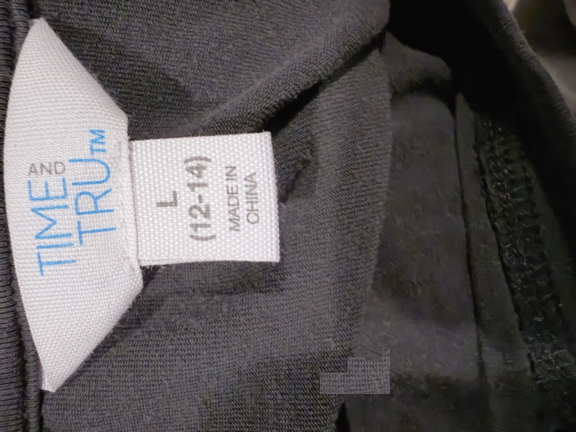 Time And Tru Ruched Side Top Size L (12-14) Black 5