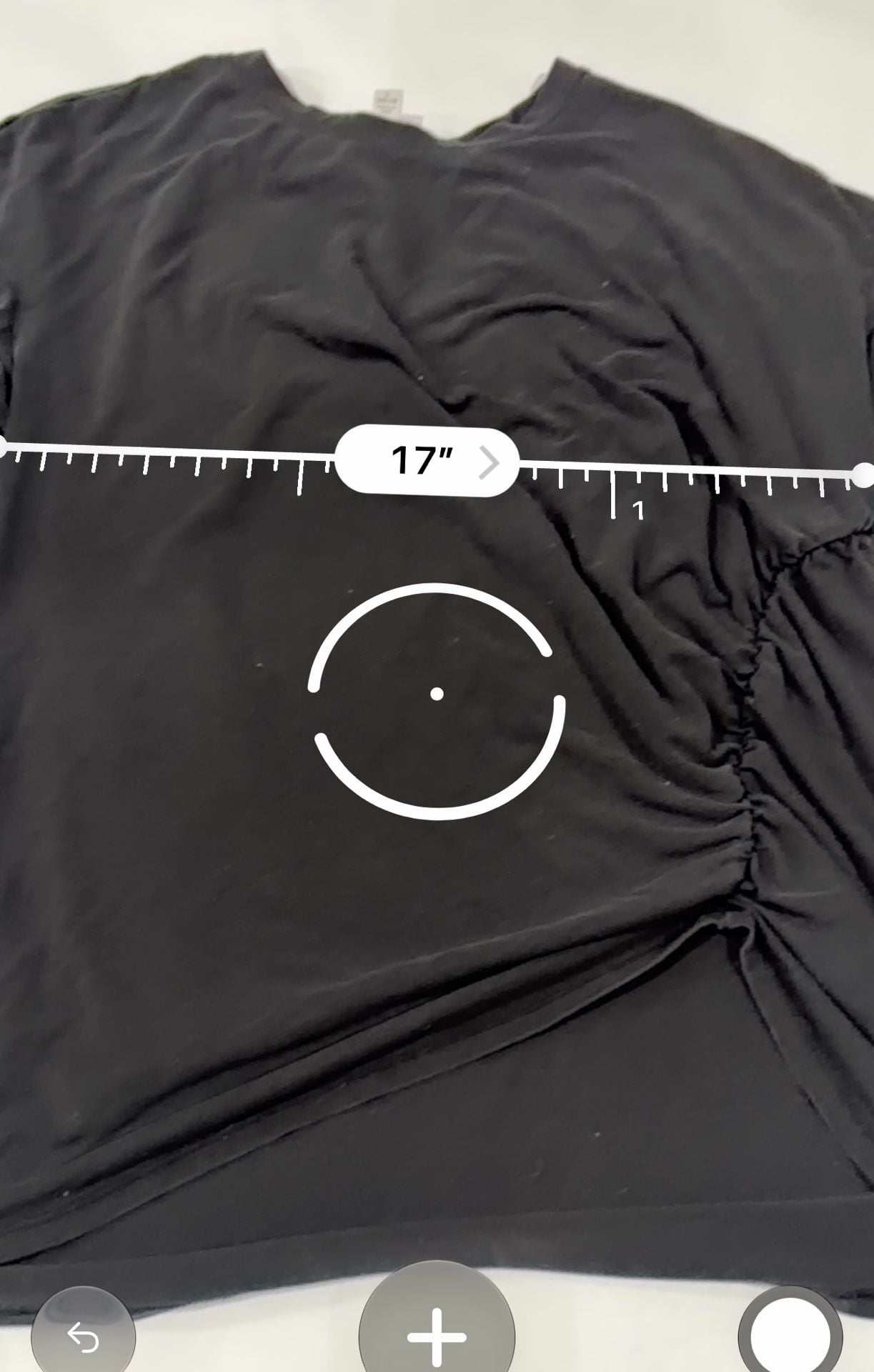 Time And Tru Ruched Side Top Size L (12-14) Black 9