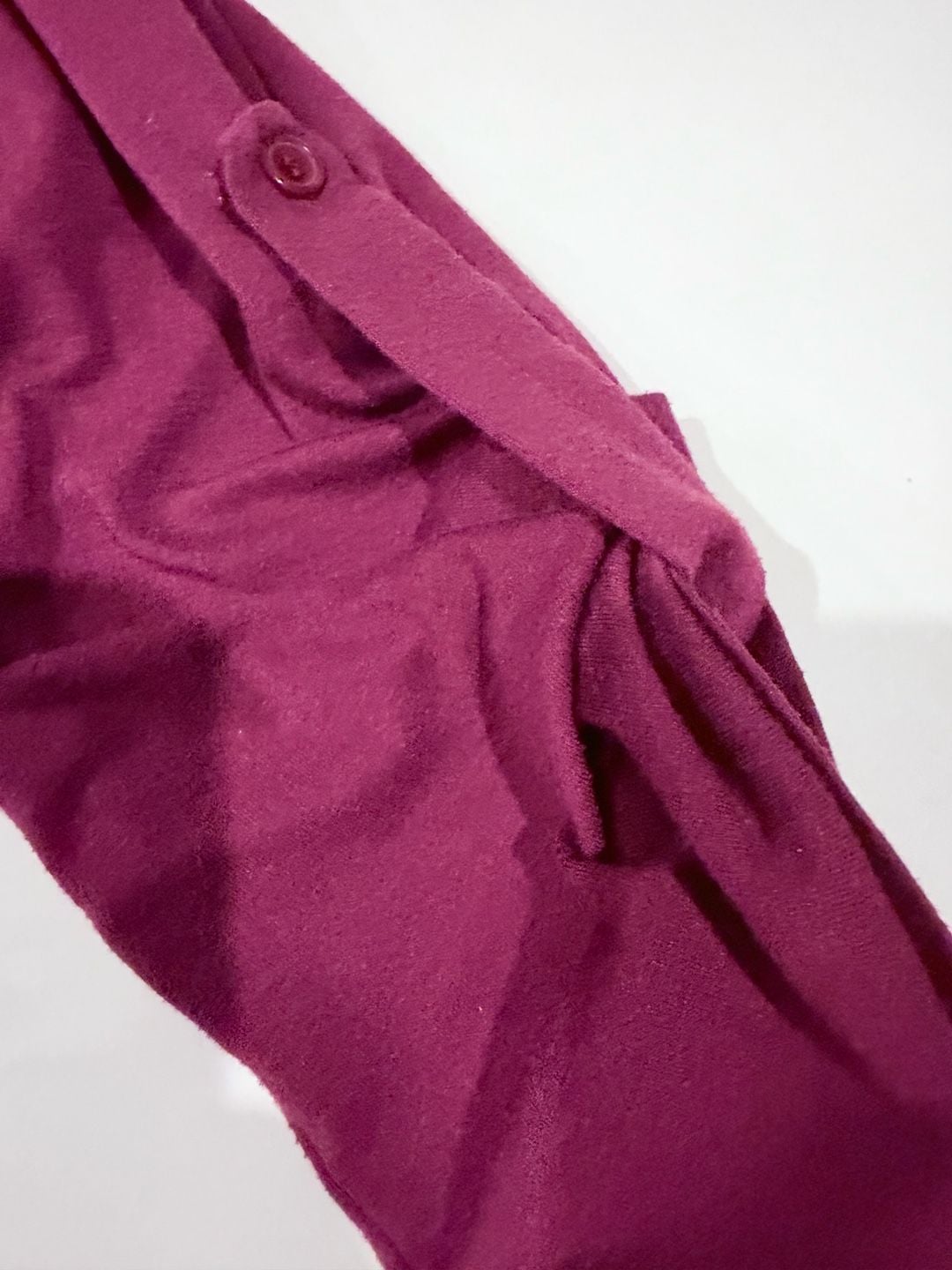 Halife Size L V-Neck 3/4 Sleeve Top Magenta 5
