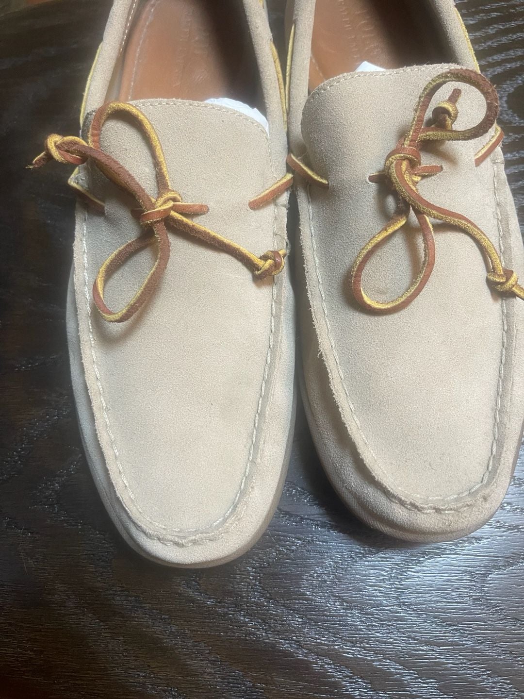 Polo Ralph Lauren Suede Boat Shoes Beige Suede Moccasins 7