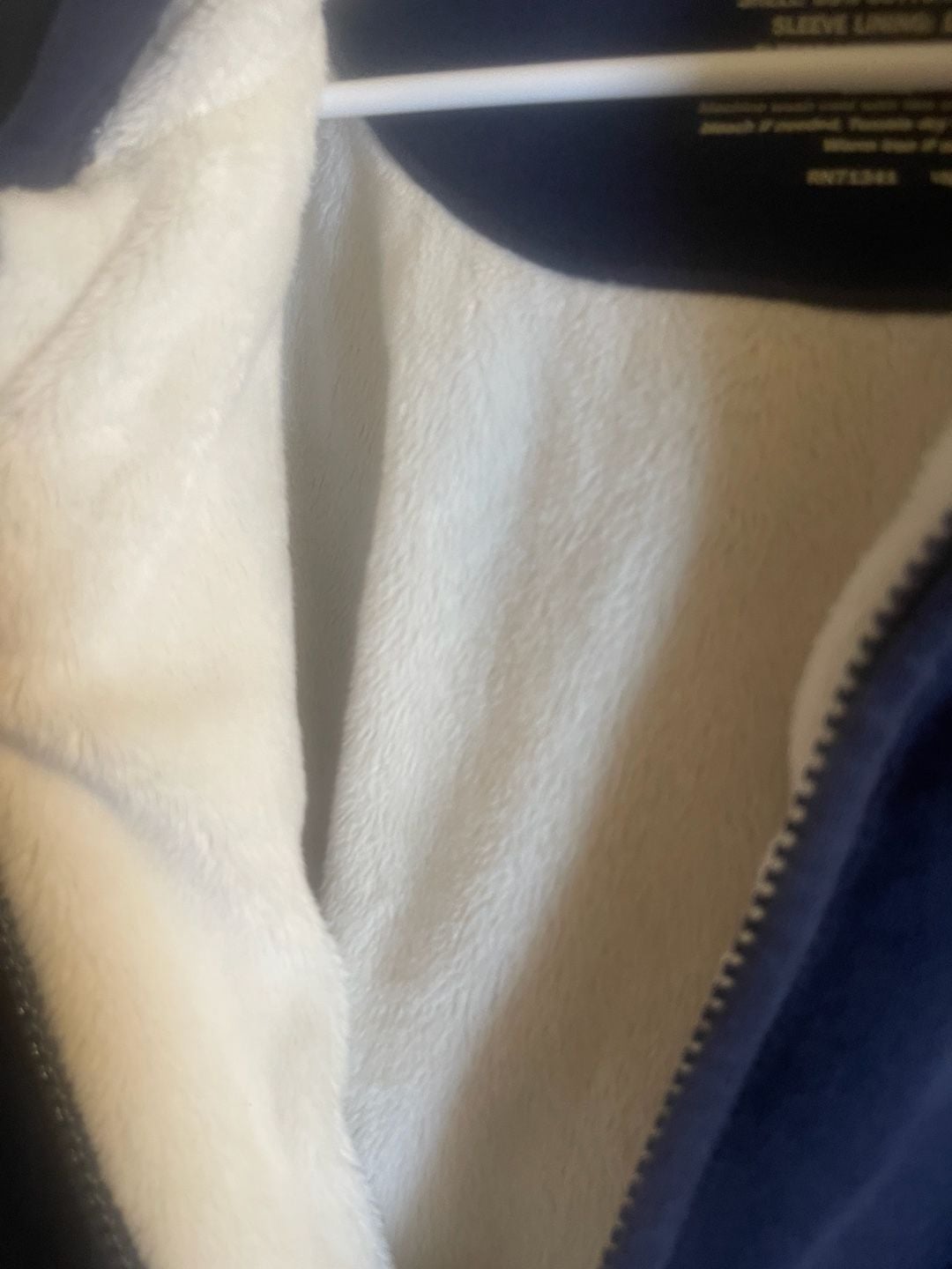 L.L. Bean Sherpa Lined Zip Hoodie Size 3X Blue Fleece 4