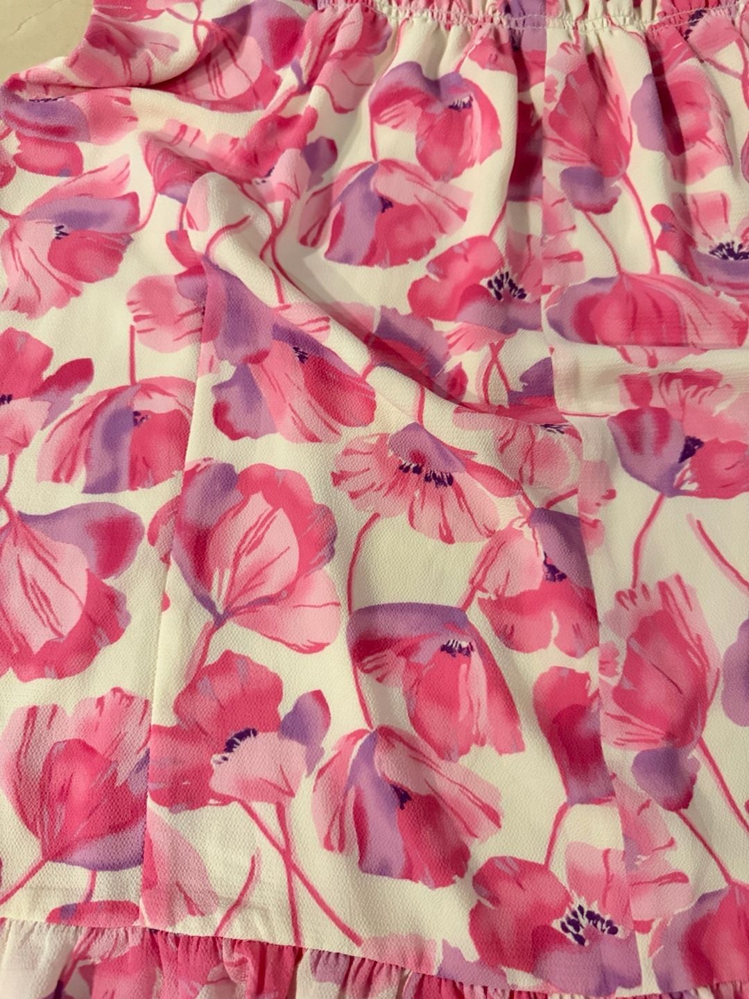 Talbots Flounce Hem Spring Poppies Dress 4