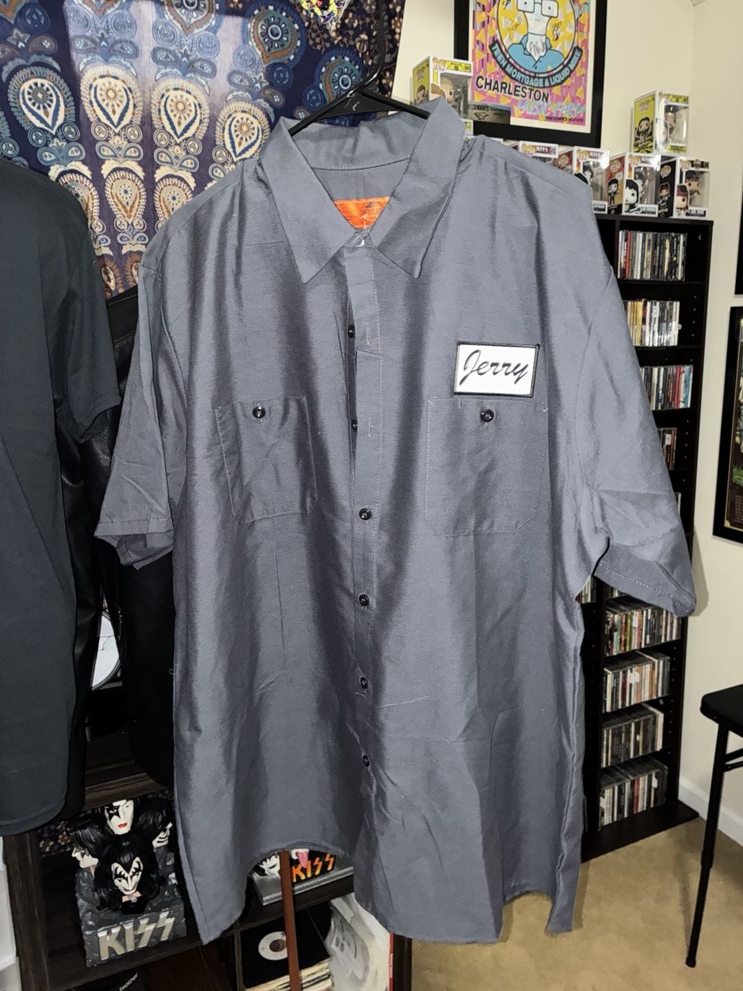 Red Kap Work Shirt Size XXL Charcoal Jerry Garcia Rubin's Painted Mandolin 4