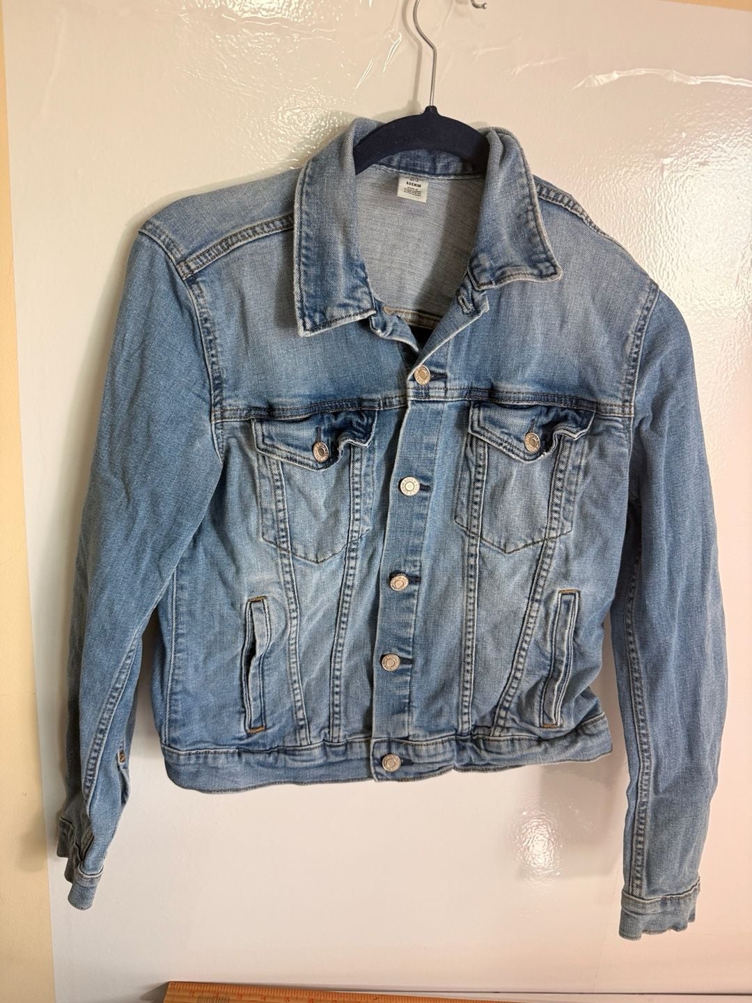 & Denim Denim Jacket Size 12 Light Wash 3