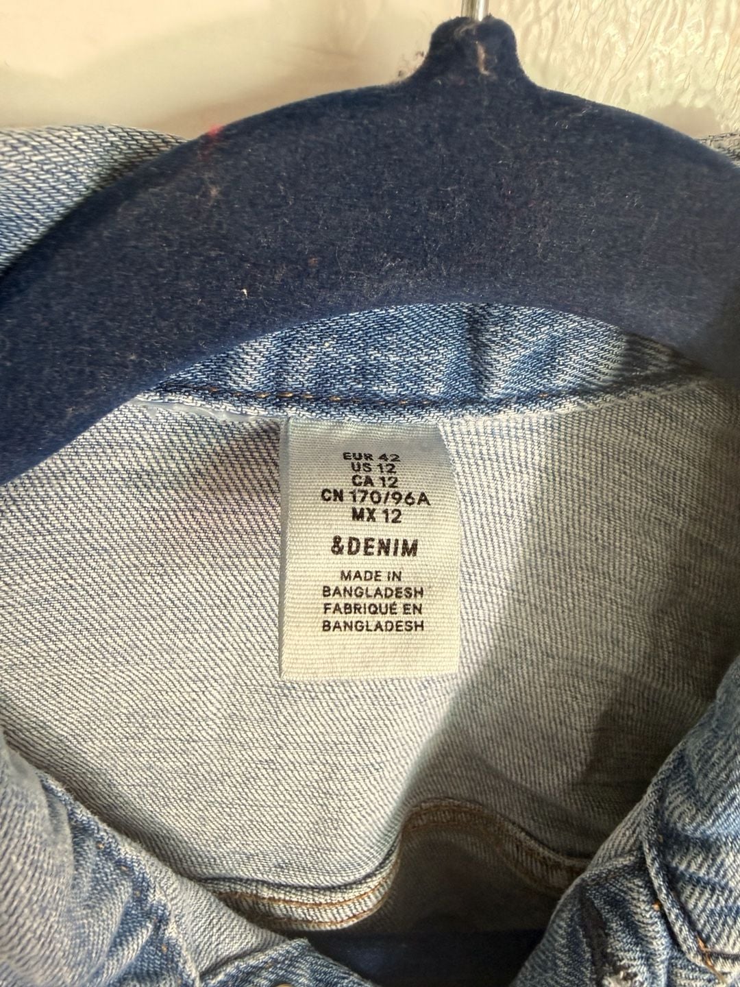 & Denim Denim Jacket Size 12 Light Wash 6