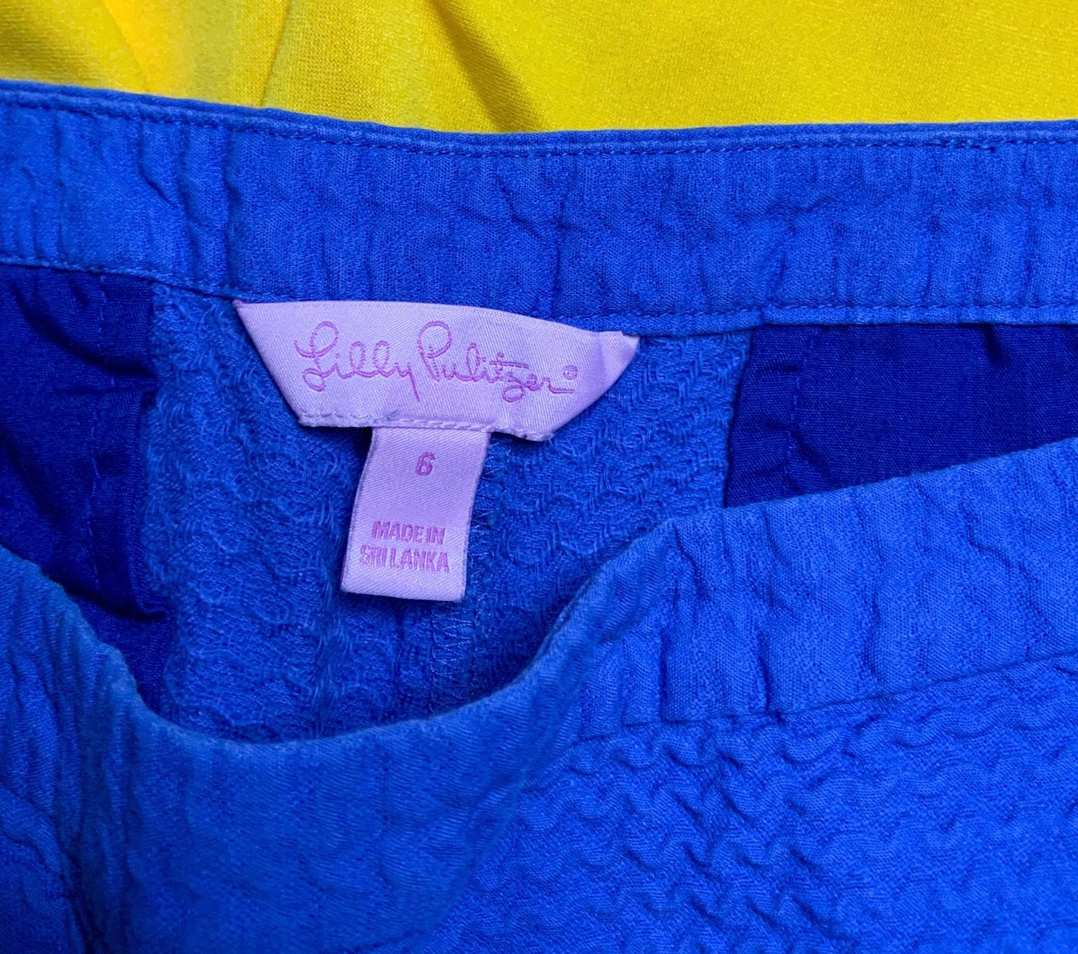 Lilly Pulitzer Adie Short Women Size 6 Blue Cotton 3