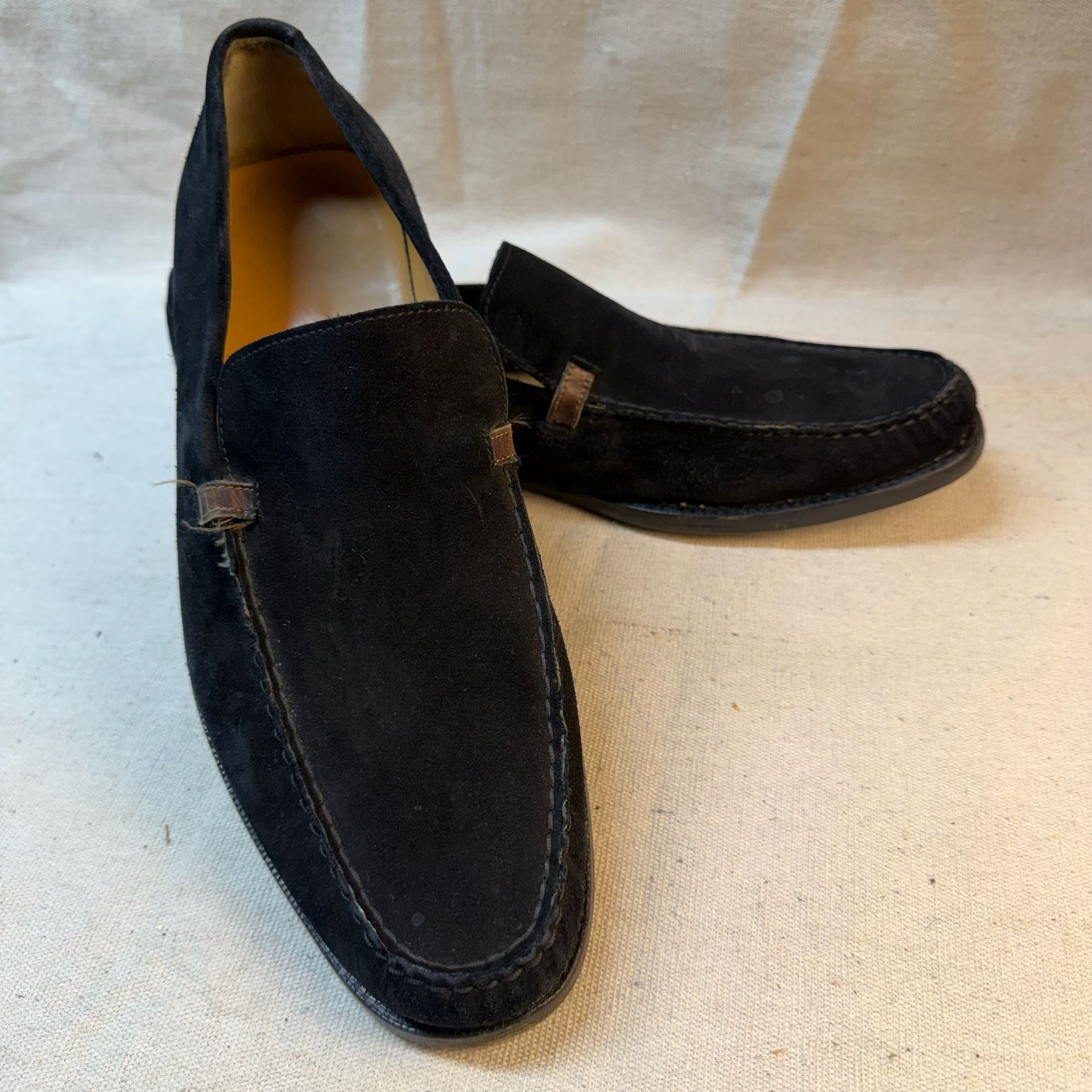 Drake's Henri Summer Loafers Black Suede Loafers 11