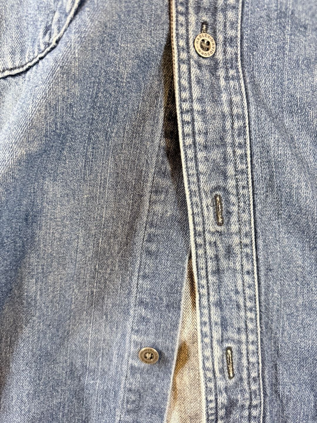 Harley-Davidson Denim Long Sleeve Shirt Size 2XL Blue Button Down 9