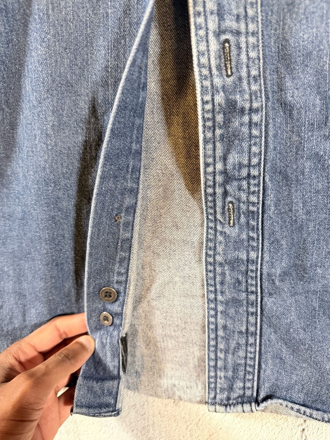 Harley-Davidson Denim Long Sleeve Shirt Size 2XL Blue Button Down 11