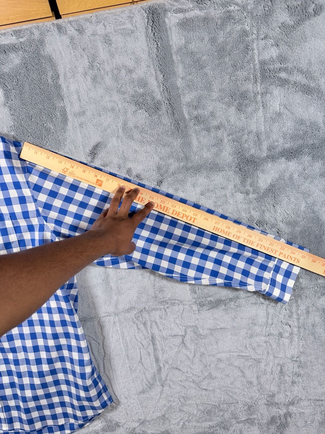 L.L.Bean Button-Up Shirt M-REG Blue White Gingham Traditional Fit Cotton 8