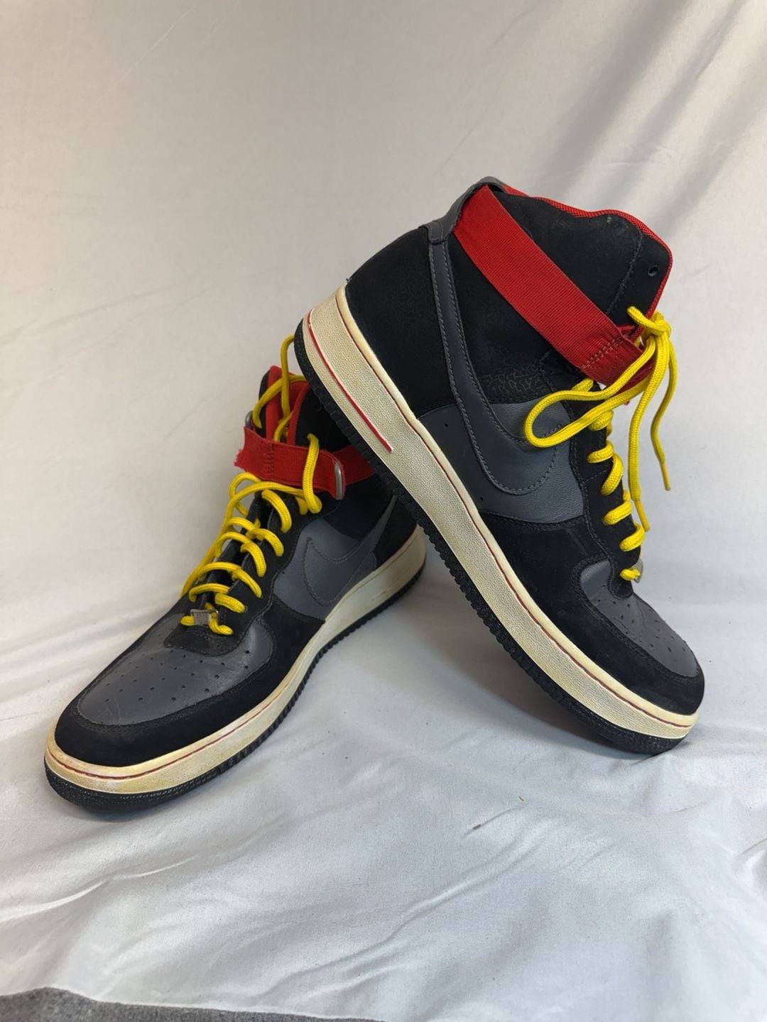 Nike Air Force 1 High Size 11 Black Red Yellow Sneakers 5