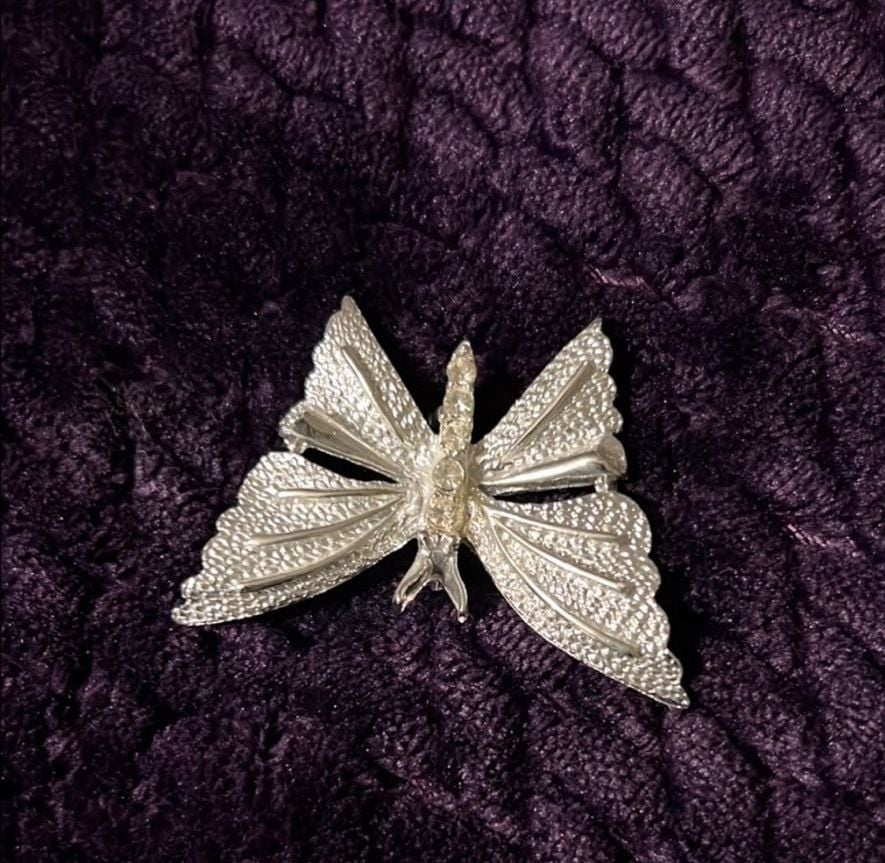 Vintage Gerry's Silver Tone Butterfly Brooch 3