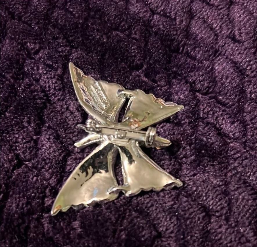 Vintage Gerry's Silver Tone Butterfly Brooch 4