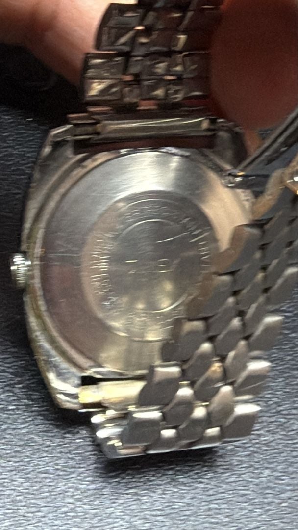 Timex Vintage Mechanical Watch Red Racing Stripe Black Dial Cushion 6