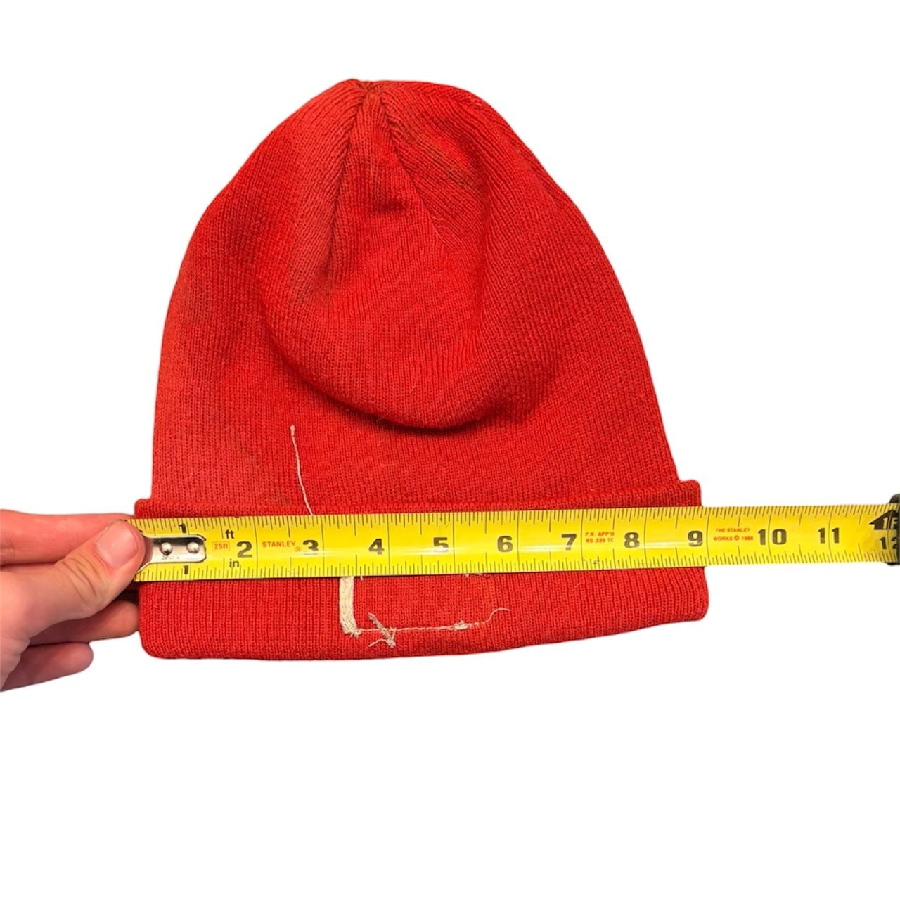 Budweiser Red Knit Beanie One Size Distressed Cuffed Winter Hat 5