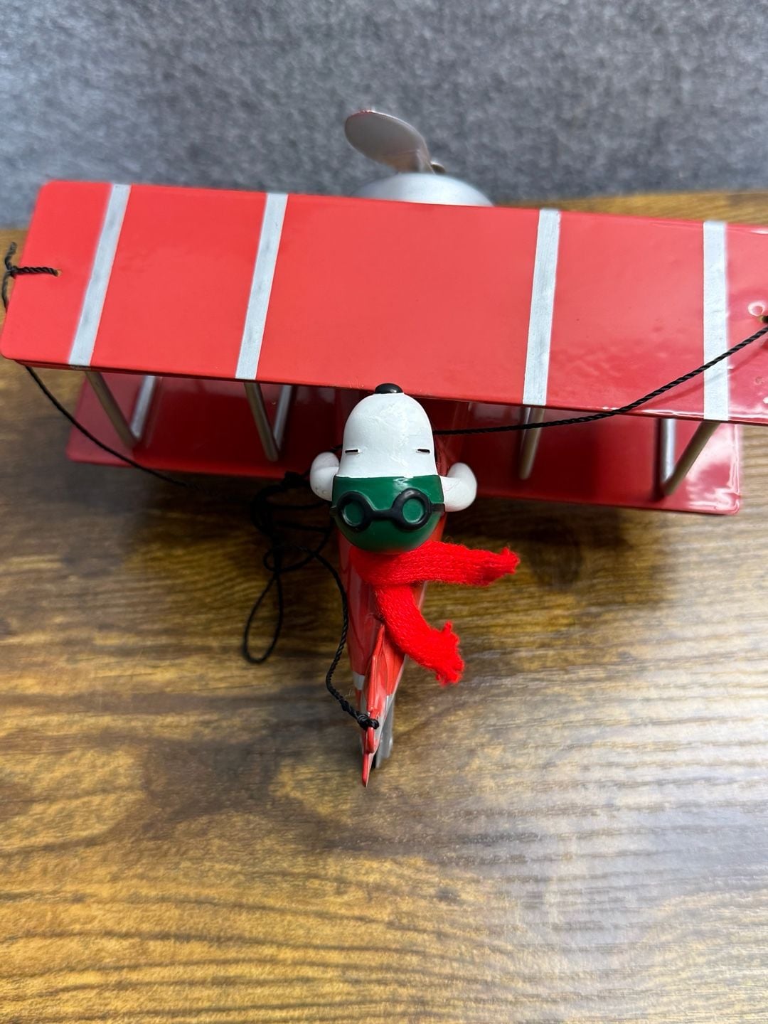 Peanuts Snoopy Flying Ace Red Biplane Figurine 3