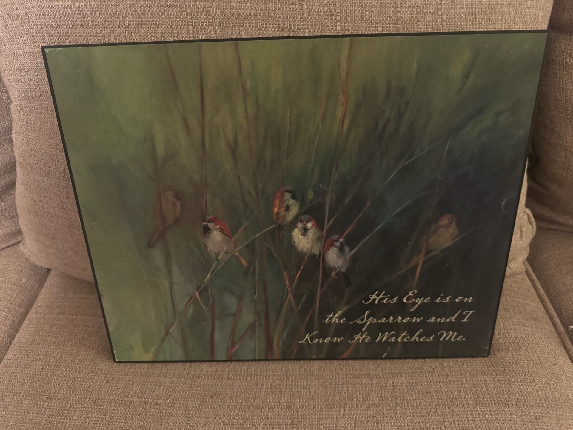 Cracker Barrel His Eye Is On The Sparrow Wall Art 14.25in x 11.25in 1