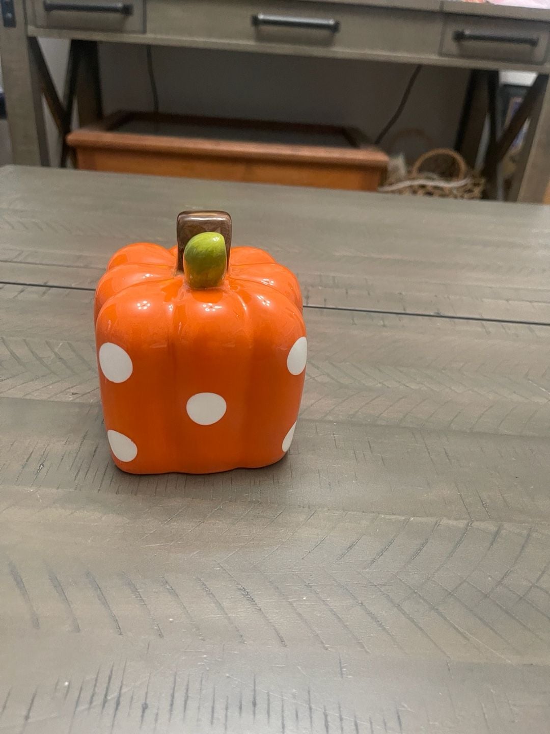 Ceramic Mini Polka Orange Pumpkin Candle - Marcie's Gadgets, 7