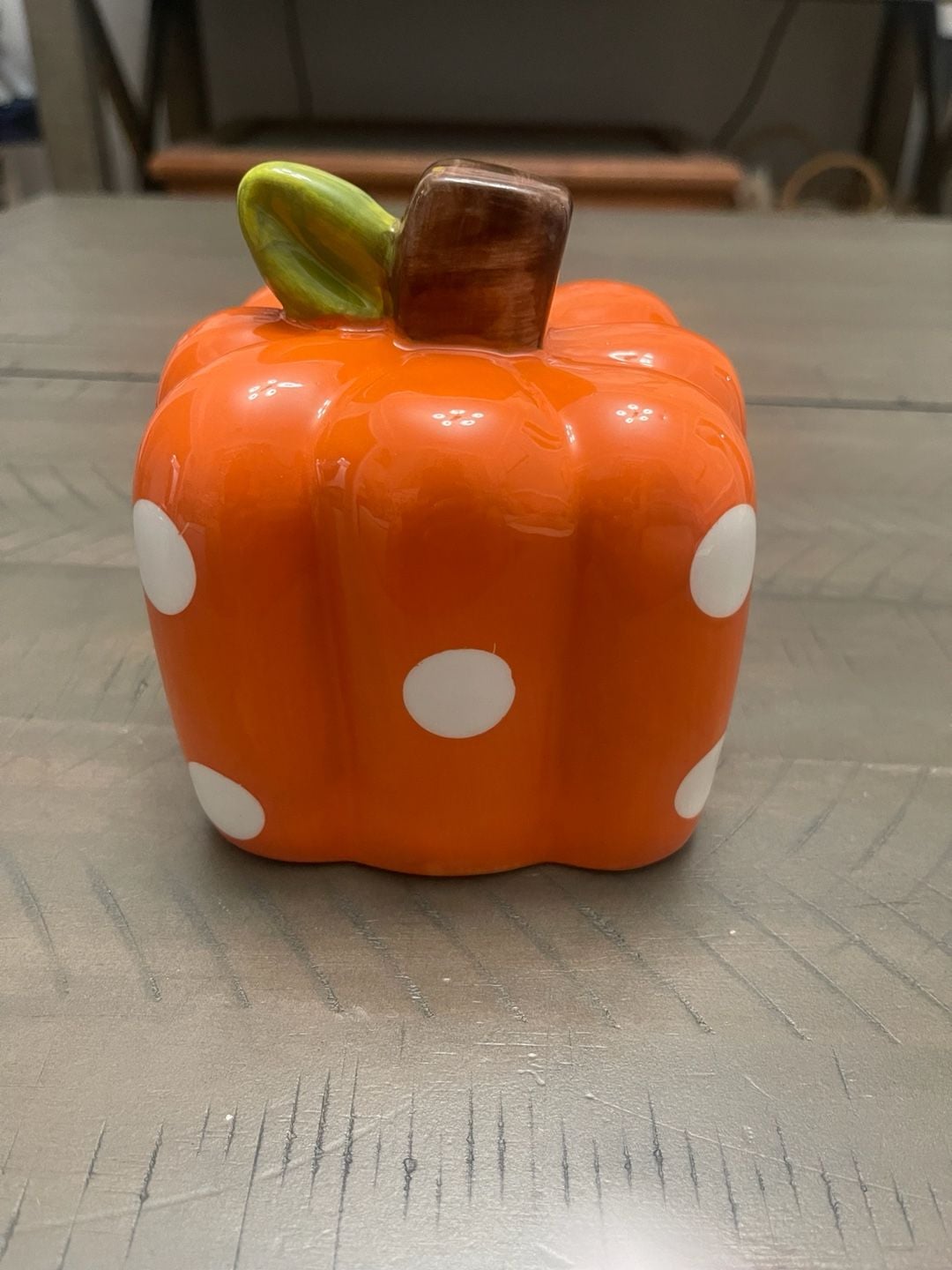 Ceramic Mini Polka Orange Pumpkin Candle - Marcie's Gadgets, 8