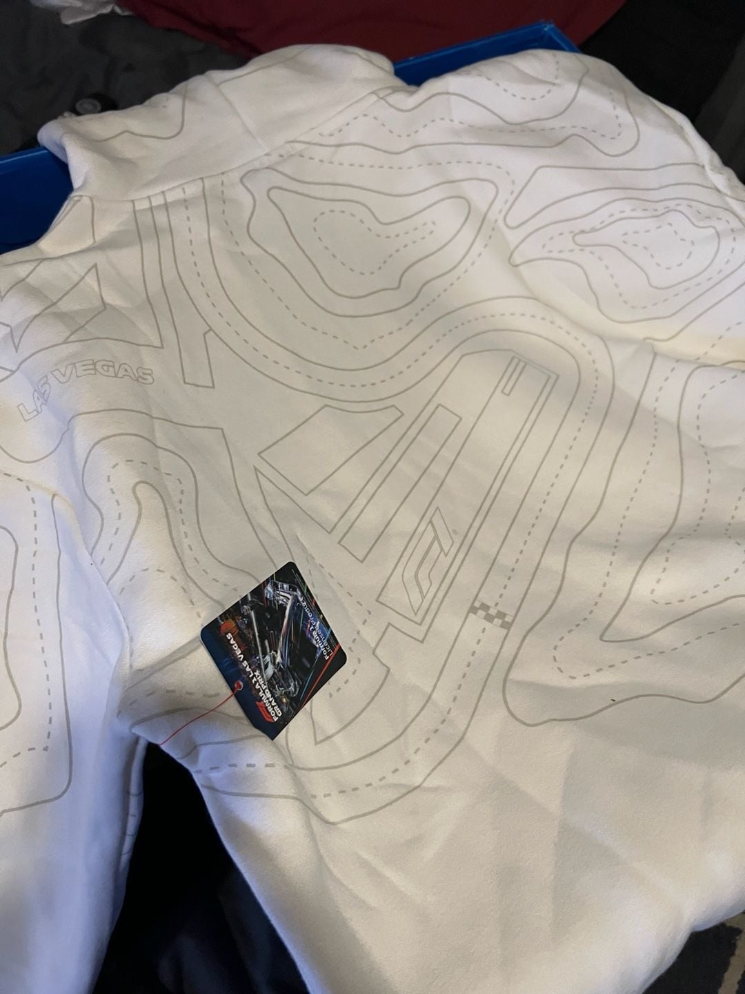 Formula 1 Las Vegas Grand Prix 2024 White Pullover Hoodie Map Print 3